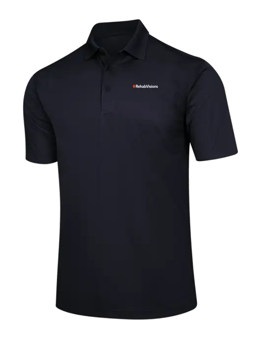 Black Micropique Sport-Wick Polo w/RehabVisions Logo