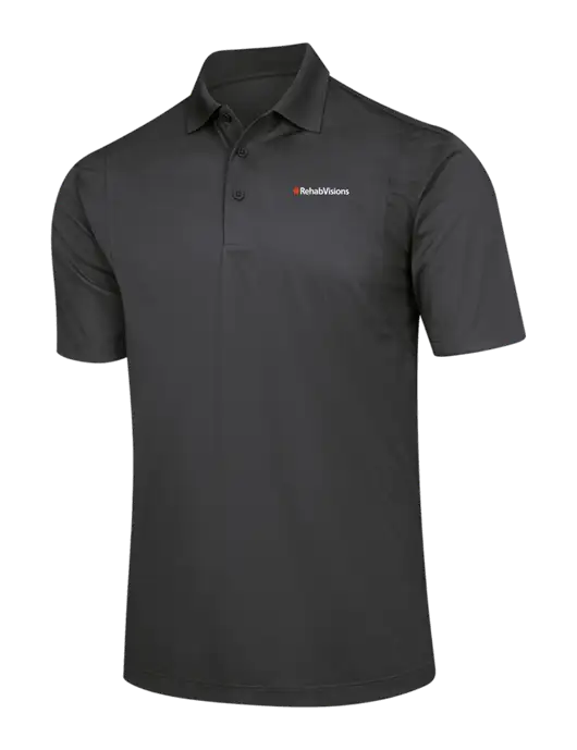 Dark Grey Micropique Sport-Wick Polo w/RehabVisions Logo