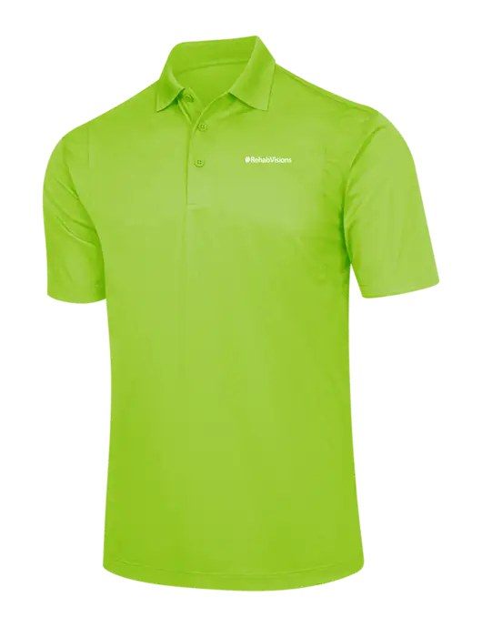 Lime Green Micropique Sport-Wick Polo w/RehabVisions Logo
