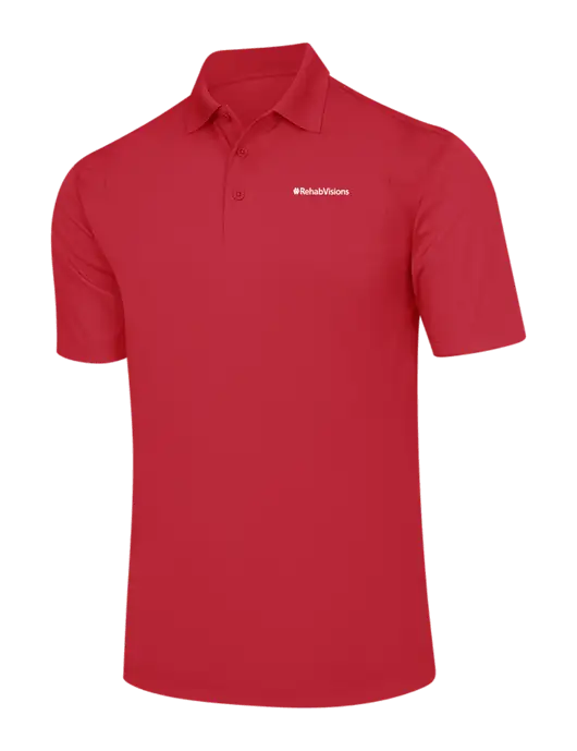 Red Micropique Sport-Wick Polo w/RehabVisions Logo