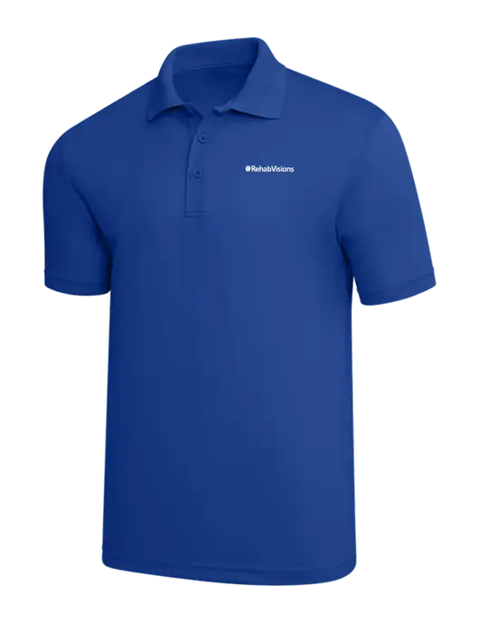 Dark Royal PosiCharge RacerMesh Polo w/RehabVisions Logo