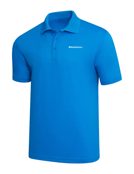 Sapphire Blue PosiCharge RacerMesh Polo w/RehabVisions Logo