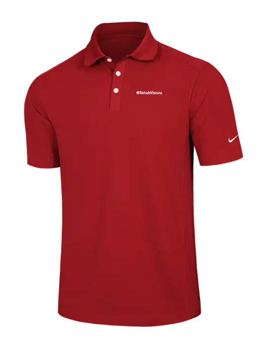 Nike Red Dri-FIT Classic Polo w/RehabVisions Logo