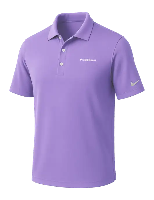 NIKE Light Purple Dri-Fit Micro Pique Polo w/RehabVisions Logo
