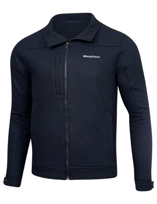 Cornerstone Navy Duck Bonded Soft Shell Jacket w/RehabVisions Logo