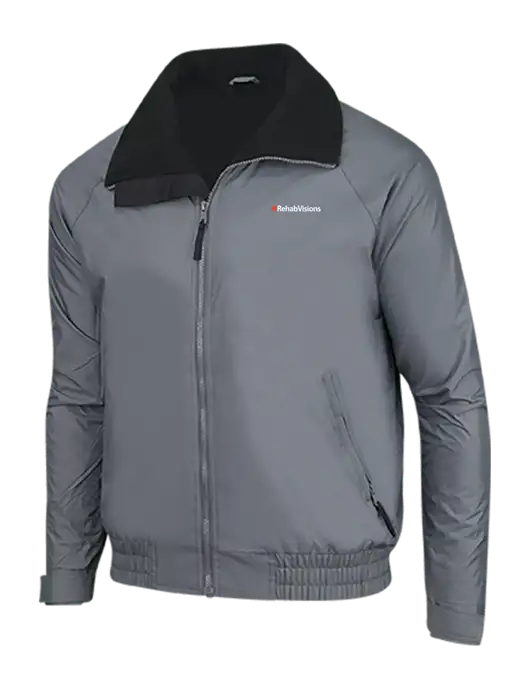 Dark Grey/Black Classic Competitor Jacket w/RehabVisions Logo