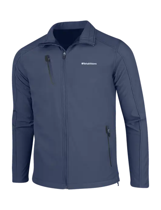 Navy Welded Softshell Jacket w/RehabVisions Logo