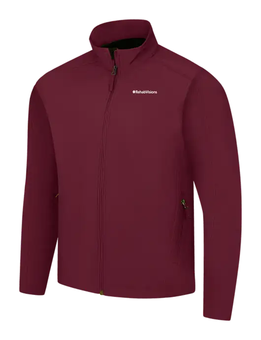 Maroon Core Soft Shell Jacket w/RehabVisions Logo