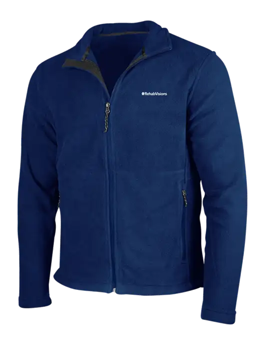 Navy Fleece Jacket w/RehabVisions Logo
