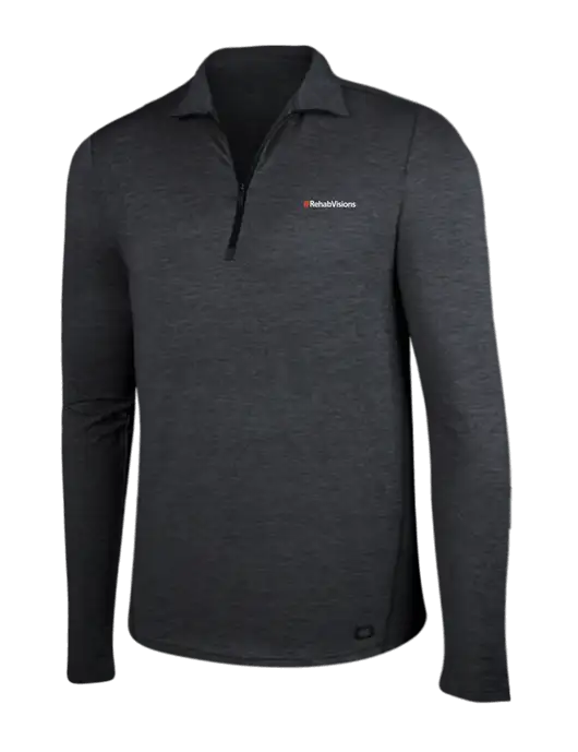 OGIO Blacktop Heather Endurance Force 1/4 Zip w/RehabVisions Logo