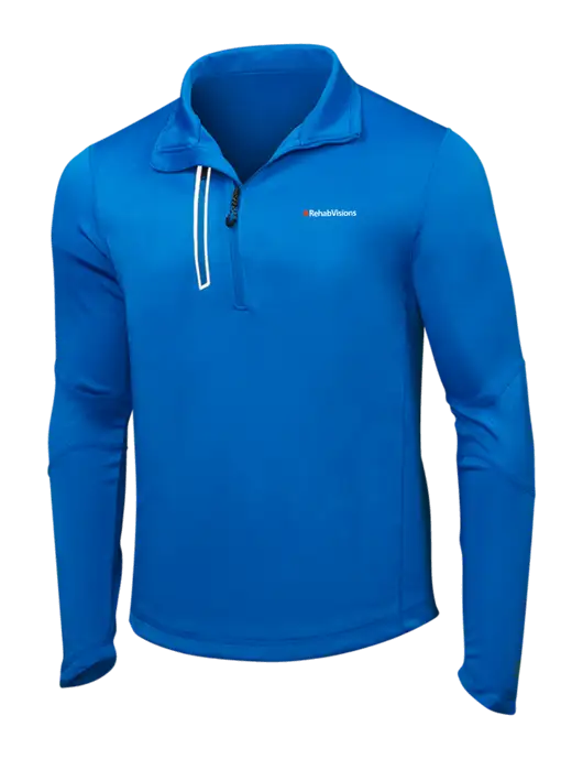 OGIO Electric Blue Endurance Fulcrum 1/4 Zip w/RehabVisions Logo