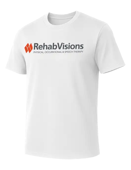 Allmade Bright White Organic Cotton Tee w/RehabVisions Logo