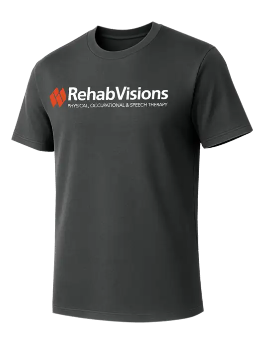Allmade Charcoal Grey Organic Cotton Tee w/RehabVisions Logo