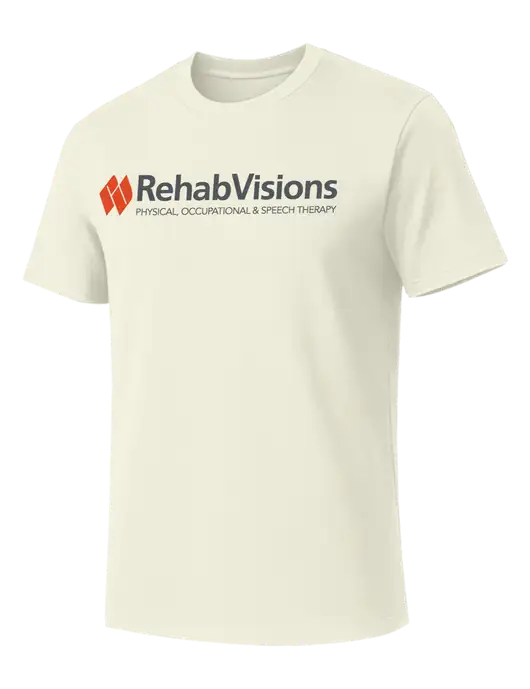Allmade White Sand Organic Cotton Tee w/RehabVisions Logo