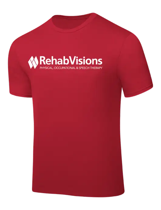 Red PosiCharge Competitor Tee w/RehabVisions Logo