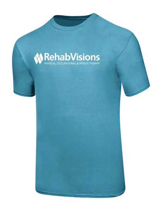 Ring Spun Light Sapphire 4.5 oz T-Shirt w/RehabVisions Logo