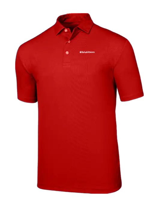 Callaway Birdseye Red Polo w/RehabVisions Logo