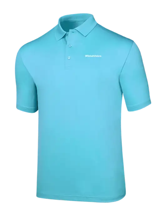 Callaway Opti-Dri Light Sapphire Blue Chev Polo w/RehabVisions Logo