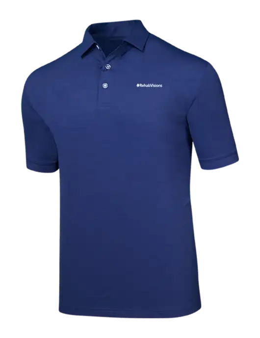 Callaway Navy Fashion Tonal Polo w/RehabVisions Logo