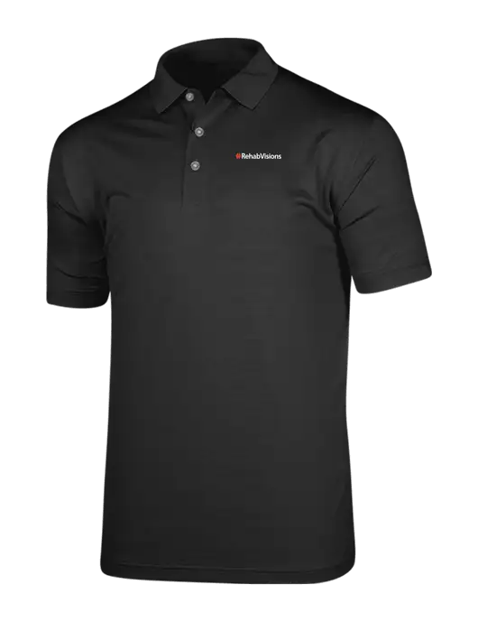 Callaway Vibrant Black Ventilated Polo w/RehabVisions Logo