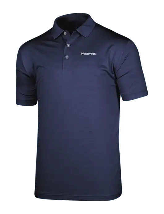 Callaway Vibrant Navy Ventilated Polo w/RehabVisions Logo