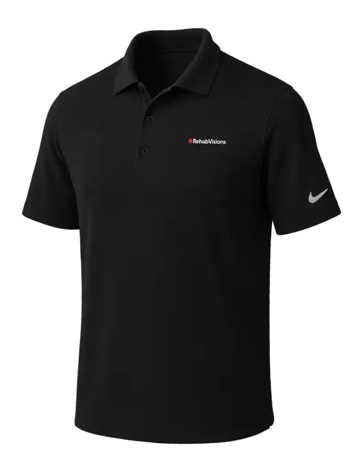 NIKE Black Dri-Fit Micro Pique Polo w/RehabVisions Logo