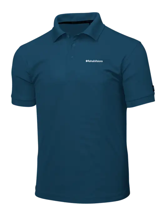 OGIO Light Navy Caliber 2.0 Polo w/RehabVisions Logo