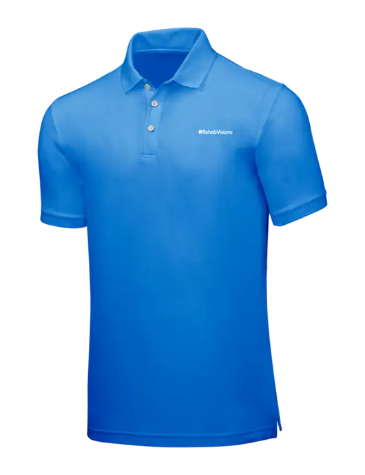 Light Royal Blue Core Classic Pique w/RehabVisions Logo
