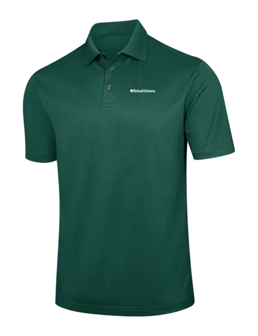 Dark Green Performance Fine Jacquard Polo w/RehabVisions Logo