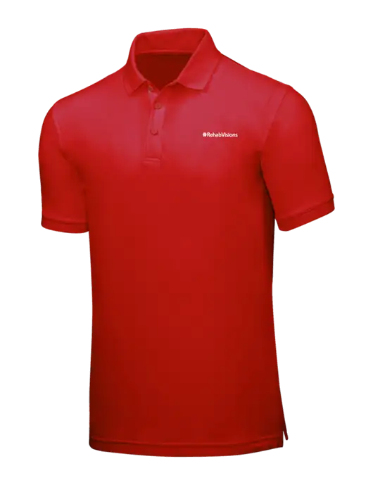 Red Core Classic Pique w/RehabVisions Logo