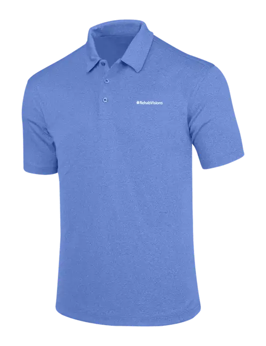 Light Royal Trace Heather Polo w/RehabVisions Logo