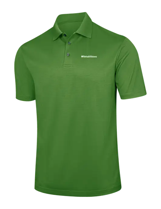 Kelly Green Performance Fine Jacquard Polo w/RehabVisions Logo