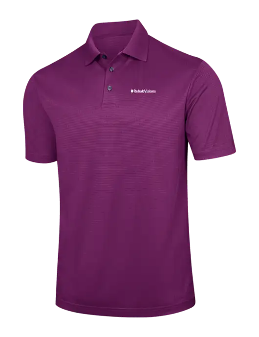 Violet Purple Performance Fine Jacquard Polo w/RehabVisions Logo