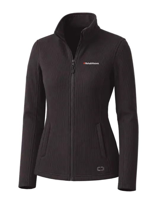 OGIO Blacktop Womens Grit Fleece Jacket w/RehabVisions Logo
