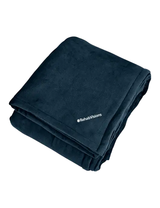 Mountain Lodge Navy Eclipse Blanket w/RehabVisions Logo