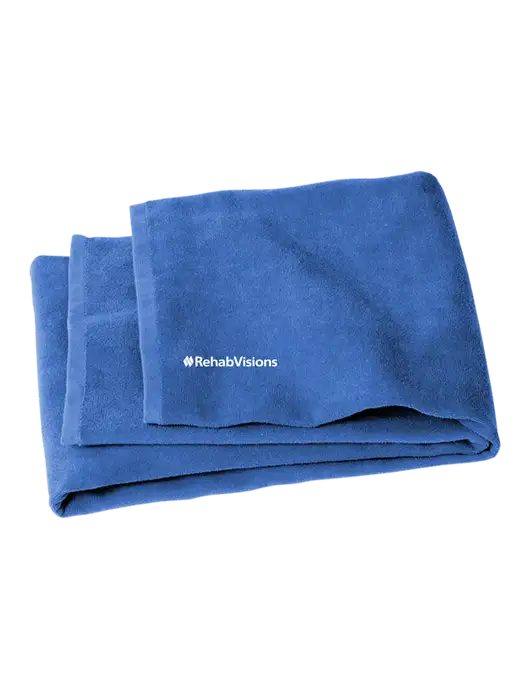 Royal Beach Towel w/RehabVisions Logo