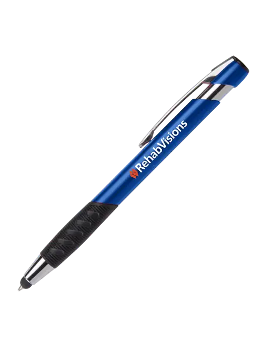 Alize Blue Stylus Black Ink Pen w/RehabVisions Logo