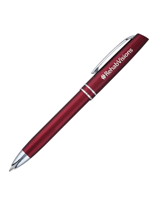Maroon Anguilla Black Ink Pen w/RehabVisions Logo