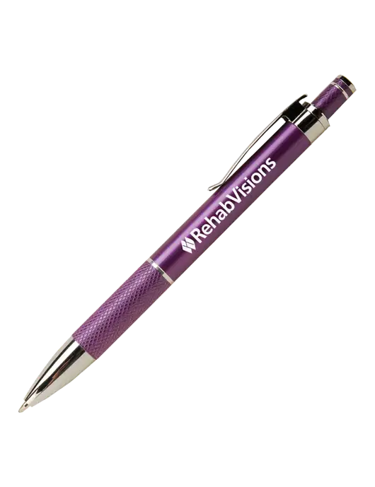 Diamond Etched Purple Pen - Black Ink w/RehabVisions Logo