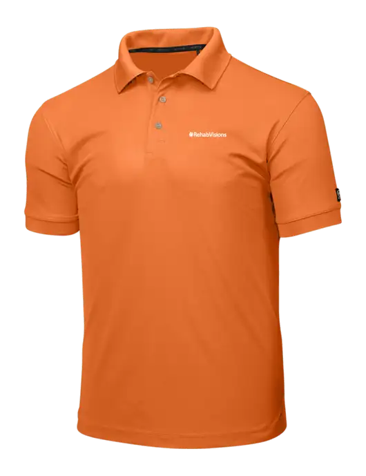 OGIO Orange Caliber 2.0 Polo w/RehabVisions Logo