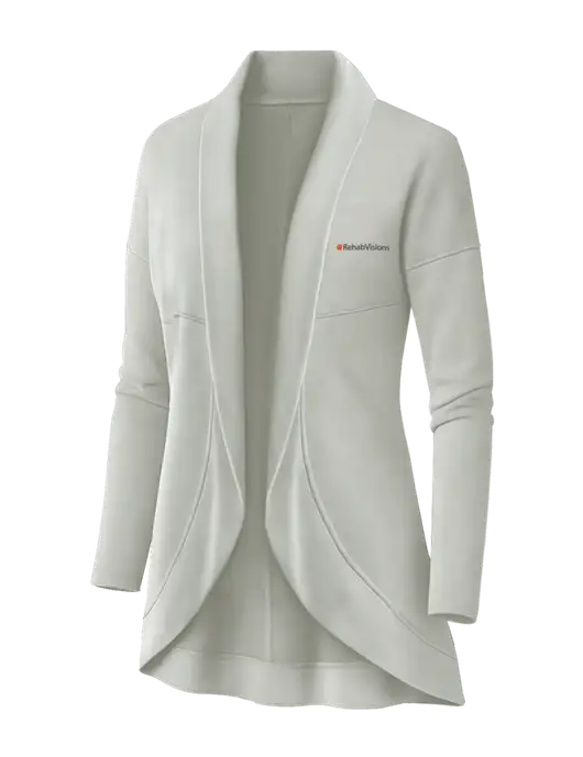 OGIO Ivory Snow Womens Luuma Cocoon Fleece w/RehabVisions Logo
