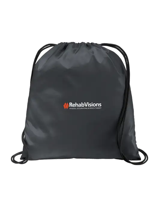 Drawstring  Graphite Grey Cinch Pack w/RehabVisions Logo