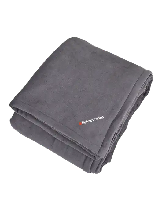 Mountain Lodge Hearth Grey Blanket  w/RehabVisions Logo