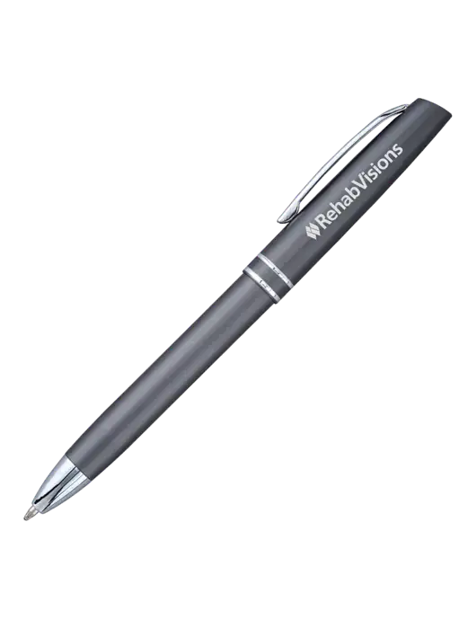 Gunmetal Anguilla Black Ink Pen w/RehabVisions Logo