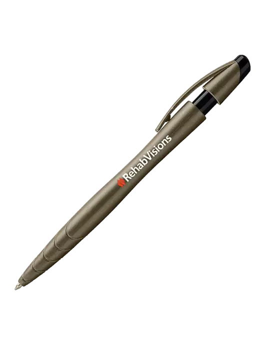 Awali Grey Metallic Pen - Black Ink w/RehabVisions Logo