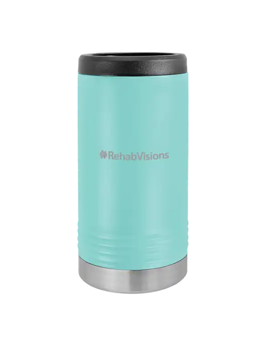 Polar Camel Powder Coated Seafoam Vacuum Insulated Slim Beverage Holder w/RehabVisions Logo